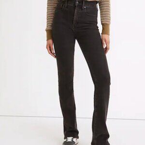 Madewell faded black skinny flare jeans